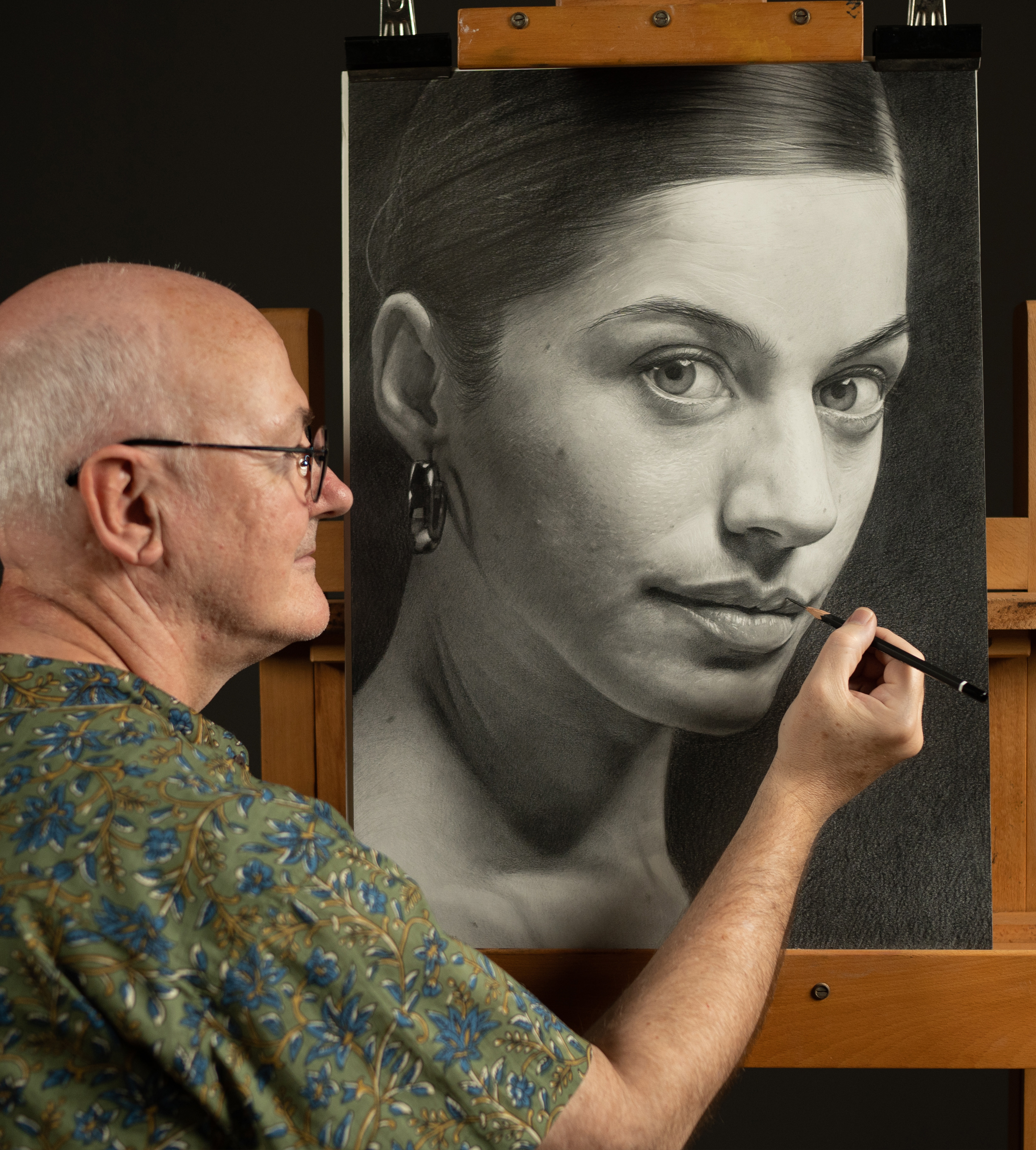 Autorretrato - Mi Proyecto del curso: Retrato realista con lápiz de grafito